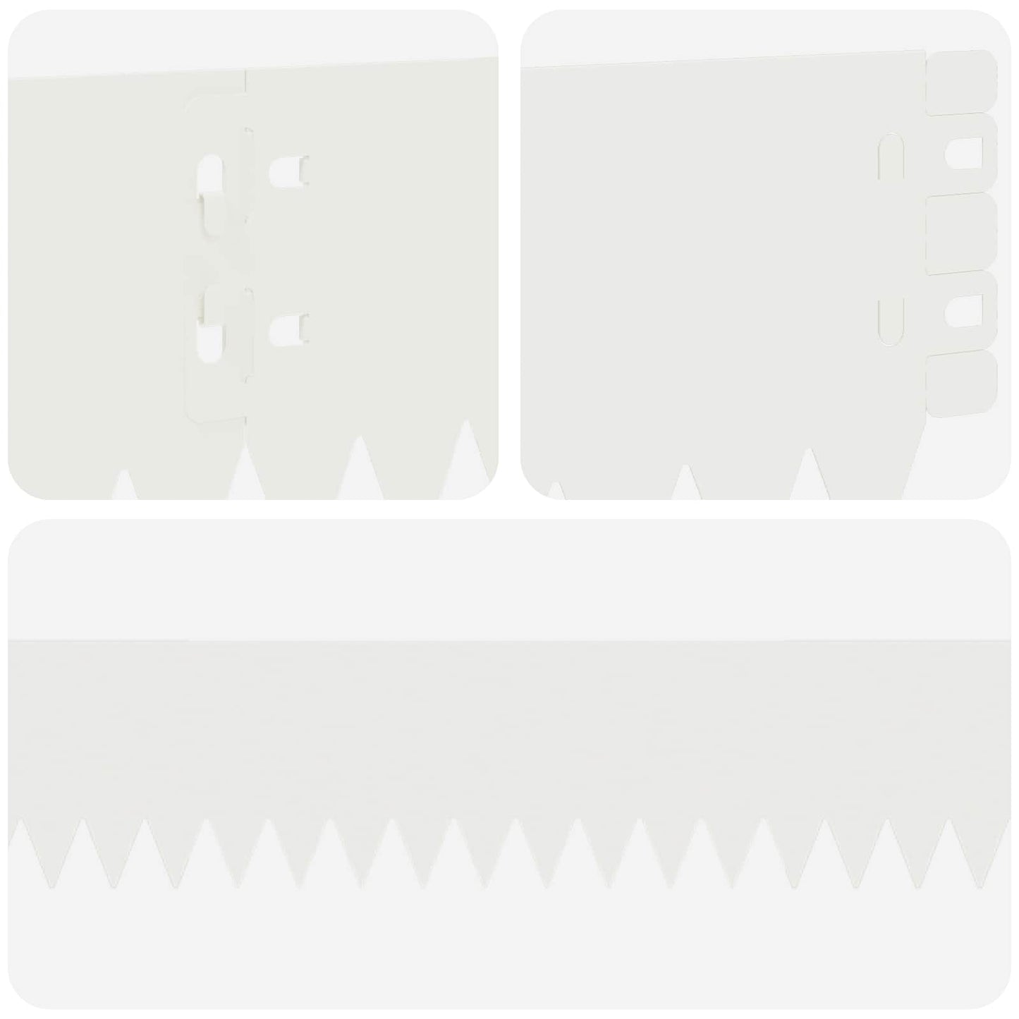 Lawn Edging 10 pcs 103 x 10 cm Steel White