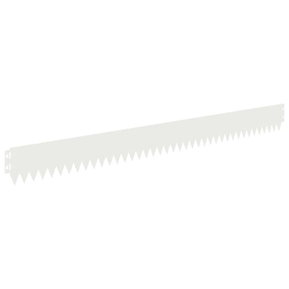 Lawn Edging 10 pcs 103 x 10 cm Steel White