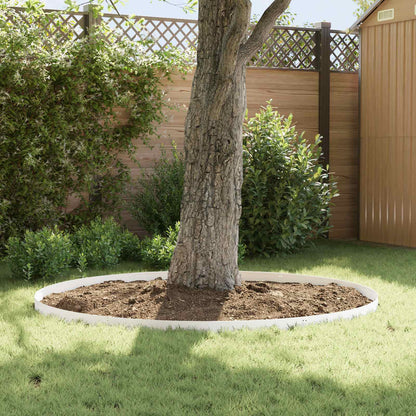 Lawn Edging 50 pcs 103 x 10 cm Steel White