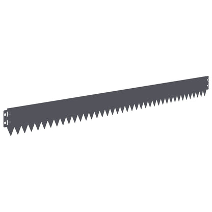 Lawn Edging 10 pcs 103 x 10 cm Steel Anthracite