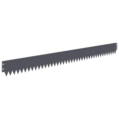 Lawn Edging 30 pcs 103 x 10 cm Steel Anthracite