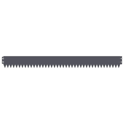Lawn Edging 50 pcs 103 x 10 cm Steel Anthracite