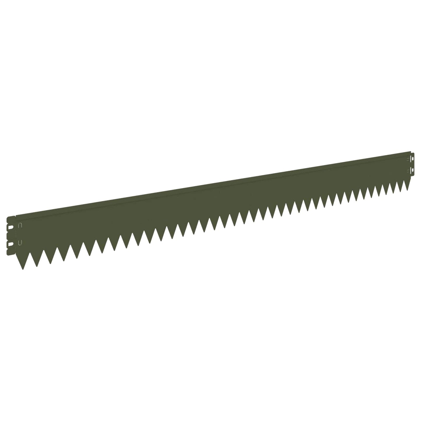 Lawn Edging 20 pcs 103 x 10 cm Steel Olive Green