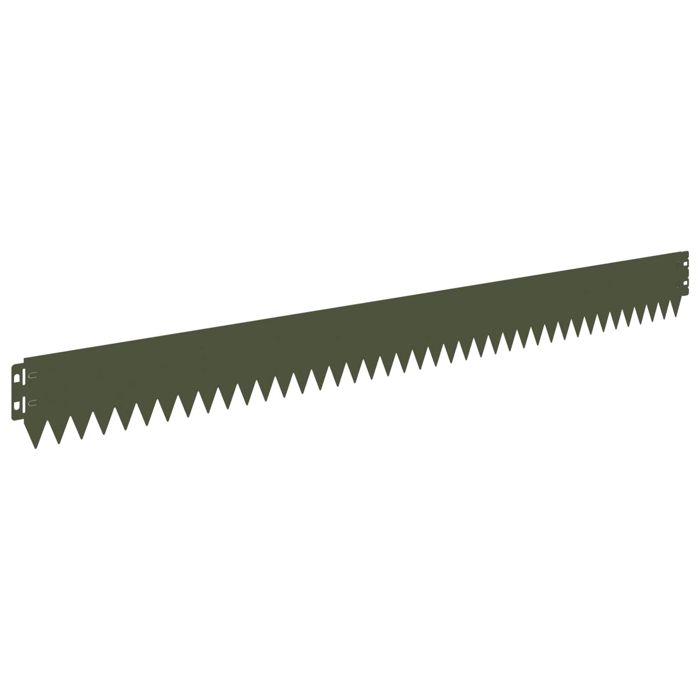 Lawn Edging 30 pcs 103 x 10 cm Steel Olive Green