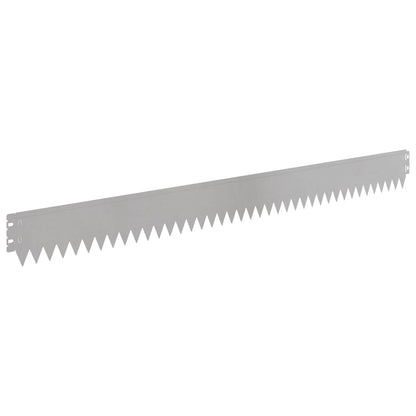 Lawn Edging 10 pcs 103 x 10 cm Steel Silver