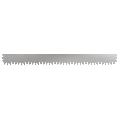 Lawn Edging 10 pcs 103 x 10 cm Steel Silver
