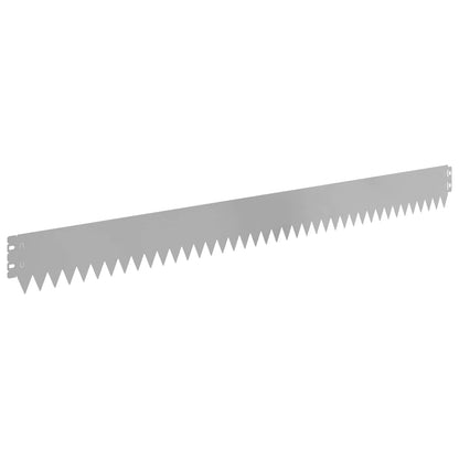 Lawn Edging 20 pcs 103 x 10 cm Steel Silver
