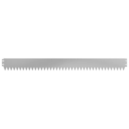Lawn Edging 20 pcs 103 x 10 cm Steel Silver