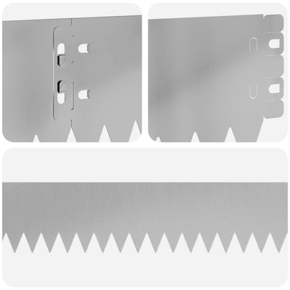 Lawn Edging 50 pcs 103 x 10 cm Steel Silver