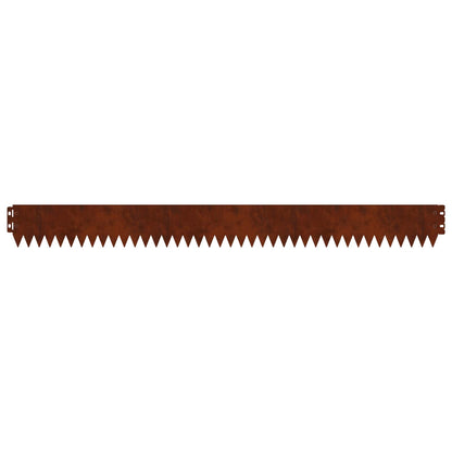 Lawn Edging 10 pcs 103 x 10 cm Steel Rusty