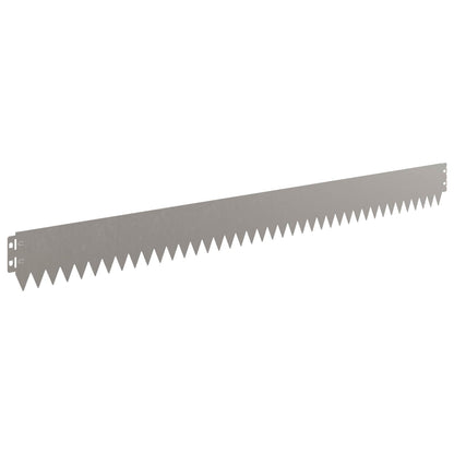 Lawn Edging 50 pcs 103 x 10 cm Steel Rusty