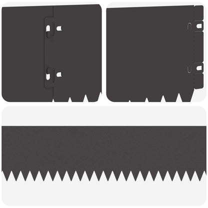 Lawn Edging 20 pcs 103 x 15 cm Steel Black