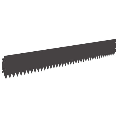 Lawn Edging 20 pcs 103 x 15 cm Steel Black