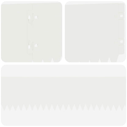 Lawn Edging 10 pcs 103 x 15 cm Steel White