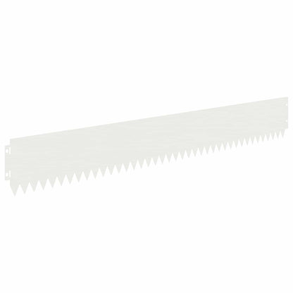 Lawn Edging 10 pcs 103 x 15 cm Steel White