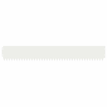 Lawn Edging 20 pcs 103 x 15 cm Steel White