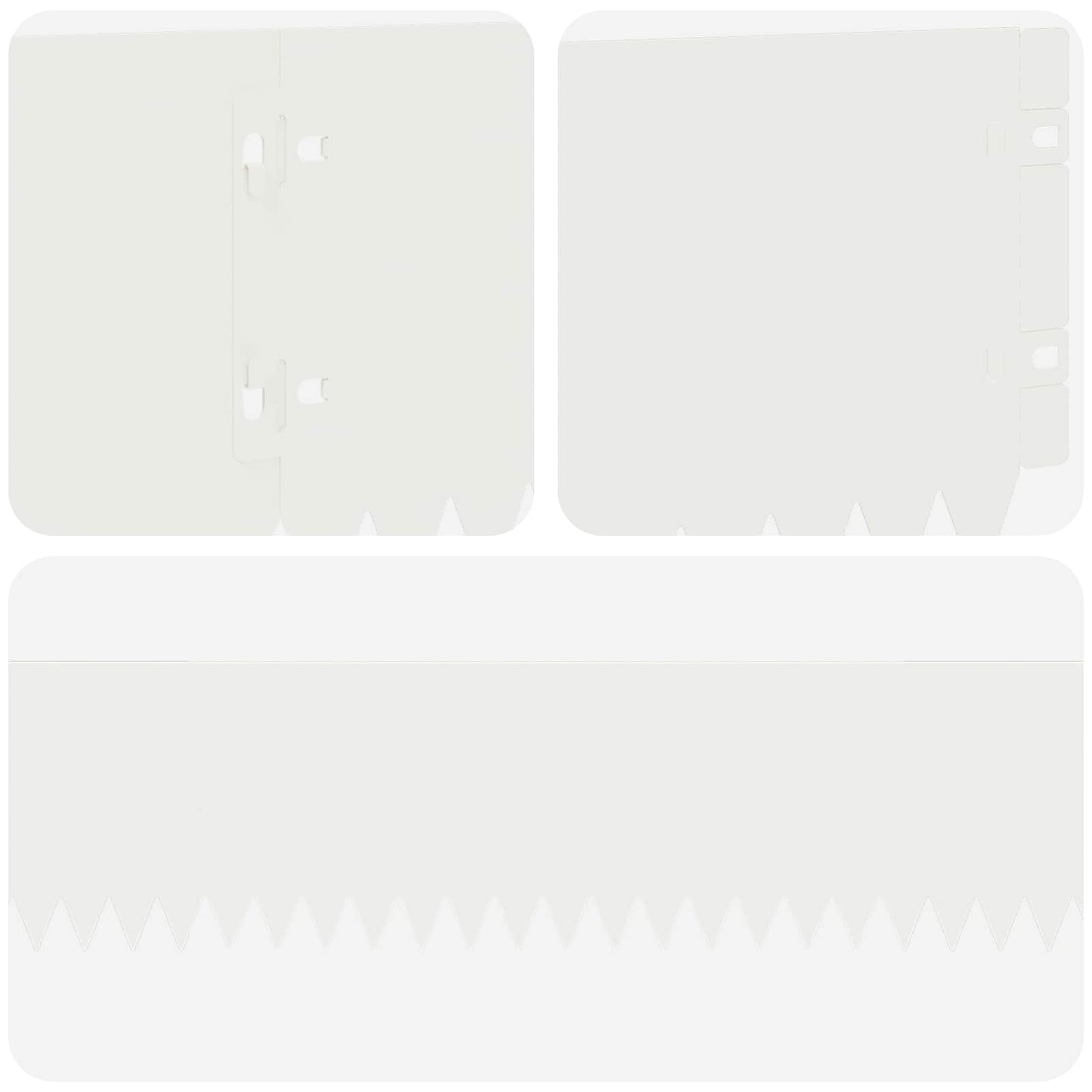 Lawn Edging 30 pcs 103 x 15 cm Steel White