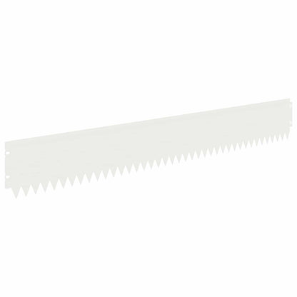 Lawn Edging 30 pcs 103 x 15 cm Steel White