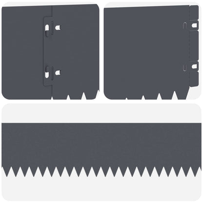 Lawn Edging 30 pcs 103 x 15 cm Steel Anthracite