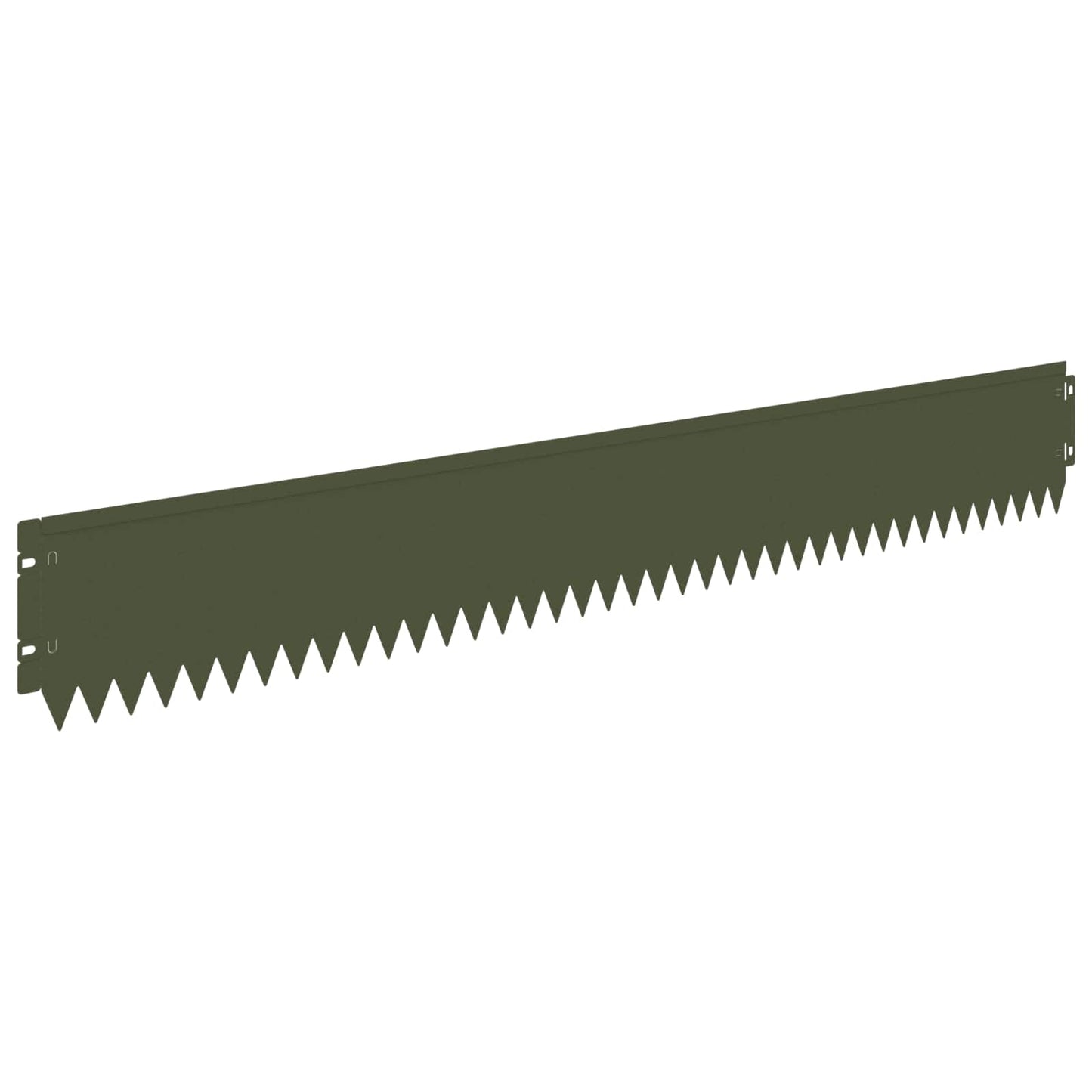 Lawn Edging 20 pcs 103 x 15 cm Steel Olive Green
