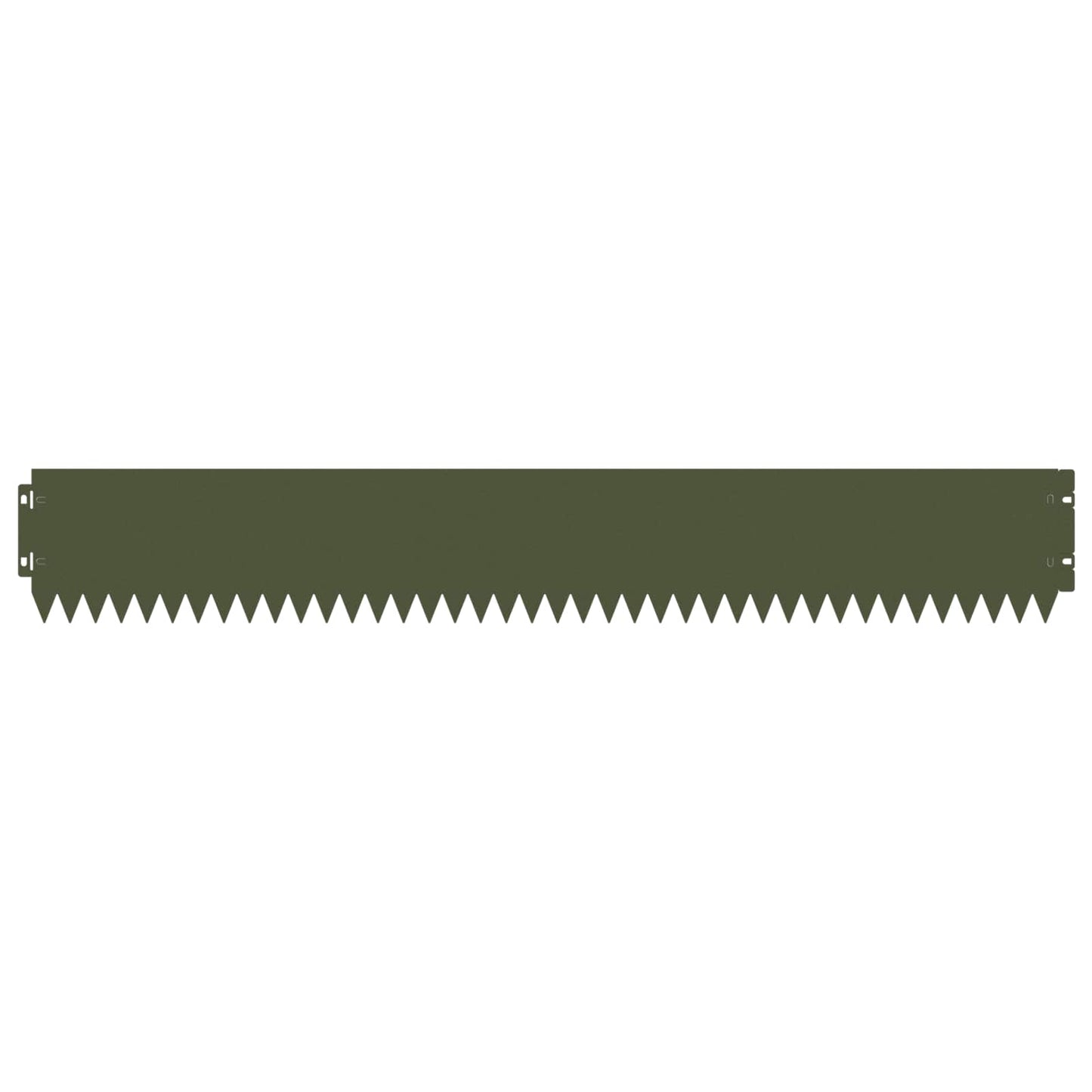 Lawn Edging 20 pcs 103 x 15 cm Steel Olive Green