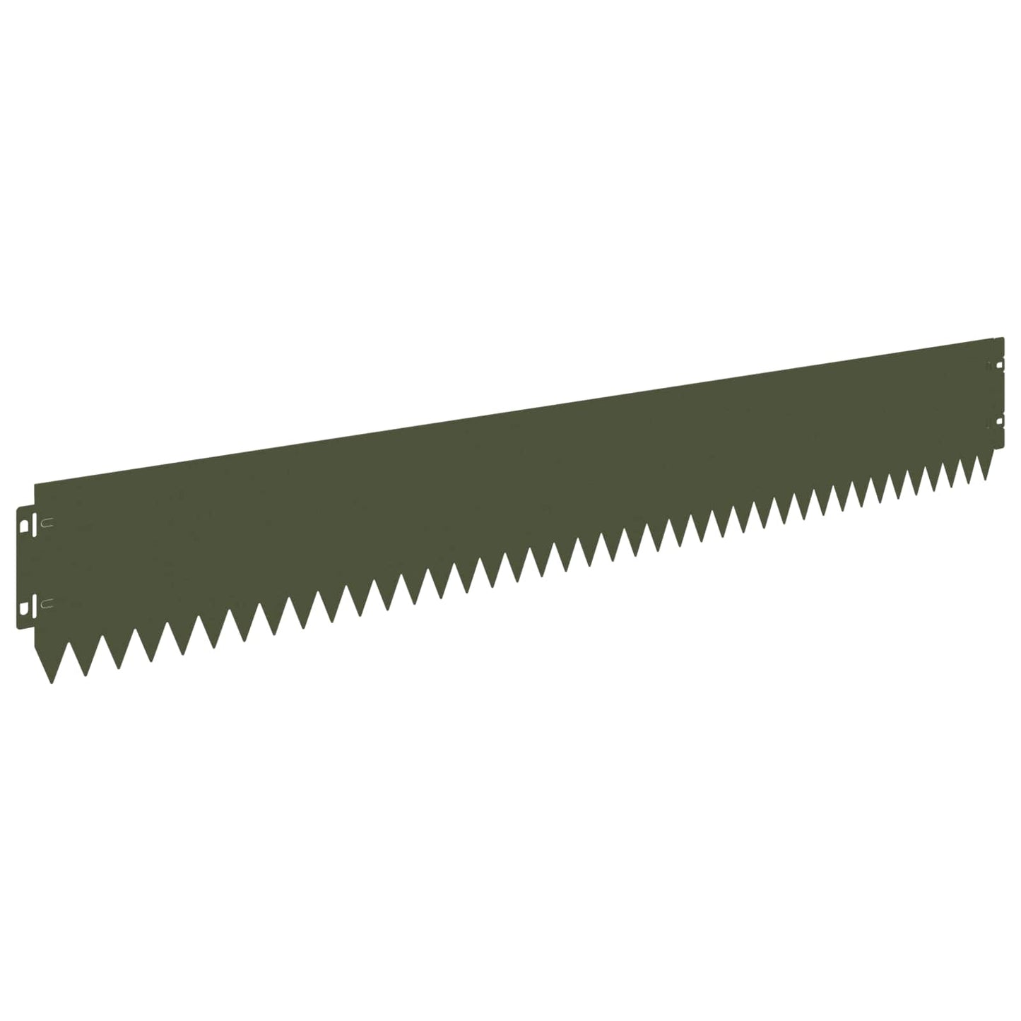 Lawn Edging 30 pcs 103 x 15 cm Steel Olive Green