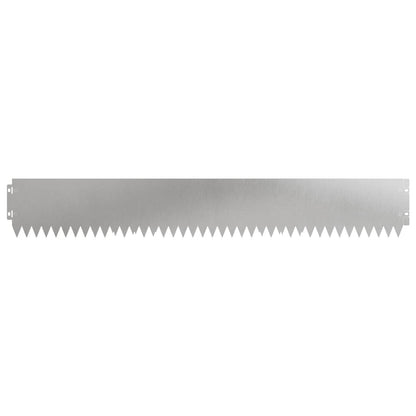 Lawn Edging 20 pcs 103 x 15 cm Steel Silver