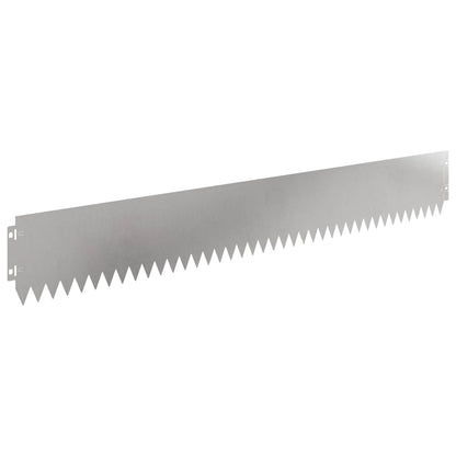 Lawn Edging 30 pcs 103 x 15 cm Steel Silver