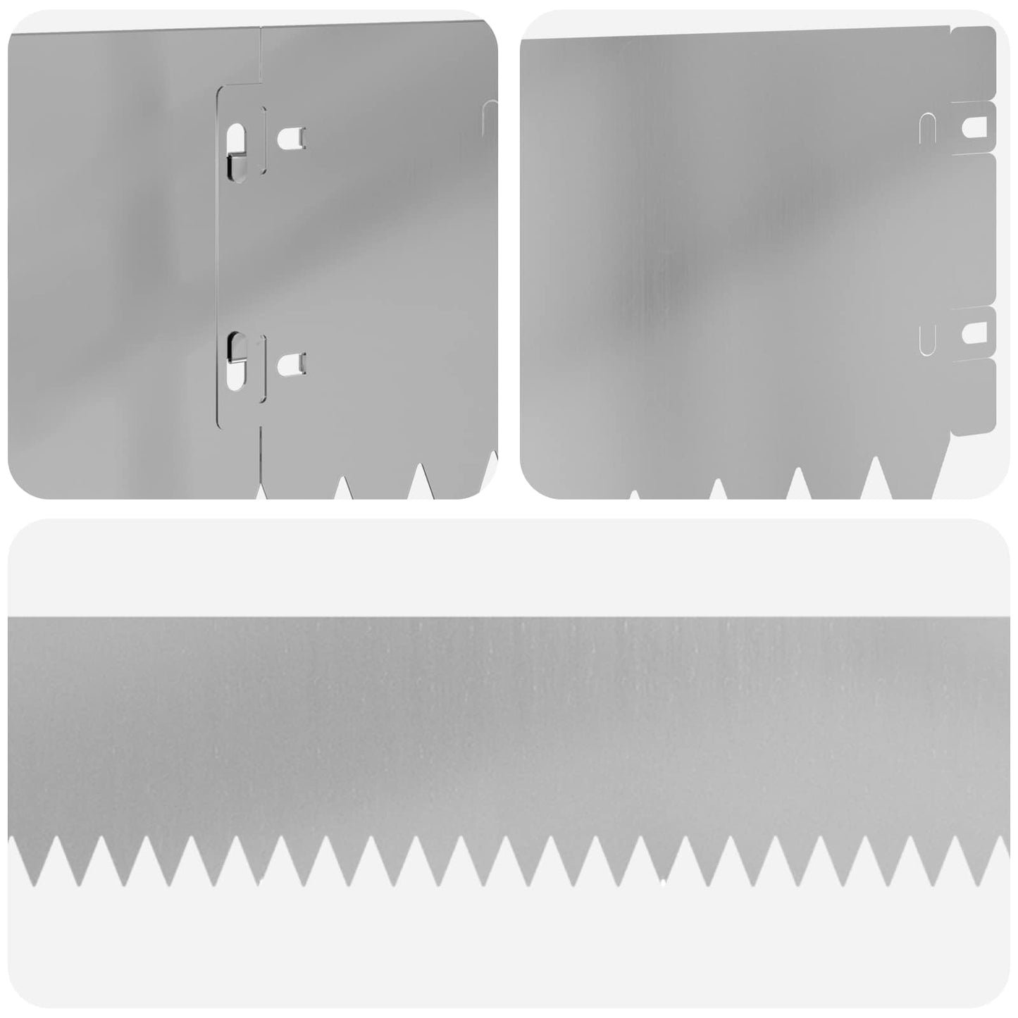 Lawn Edging 10 pcs 103 x 15 cm Steel Silver