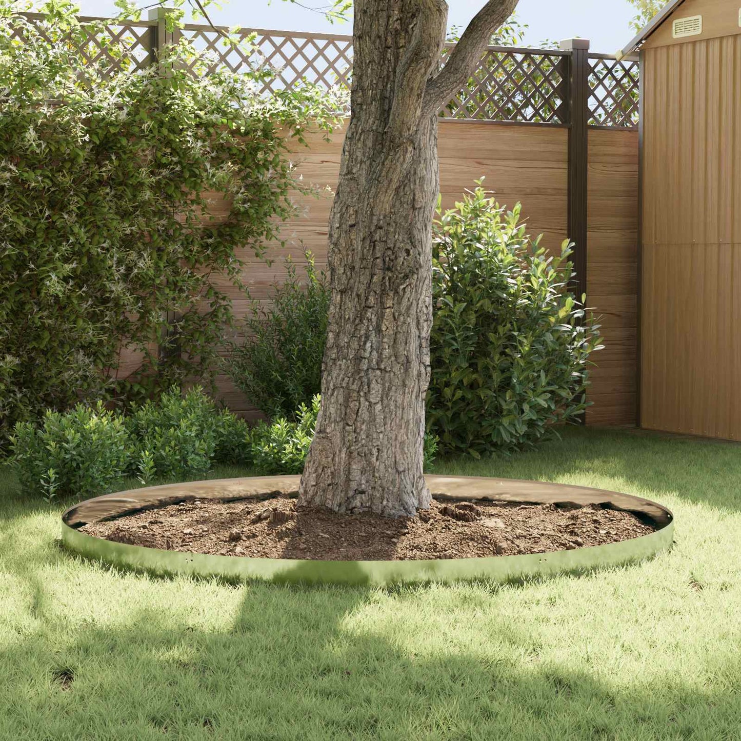 Lawn Edging 10 pcs 103 x 15 cm Steel Silver