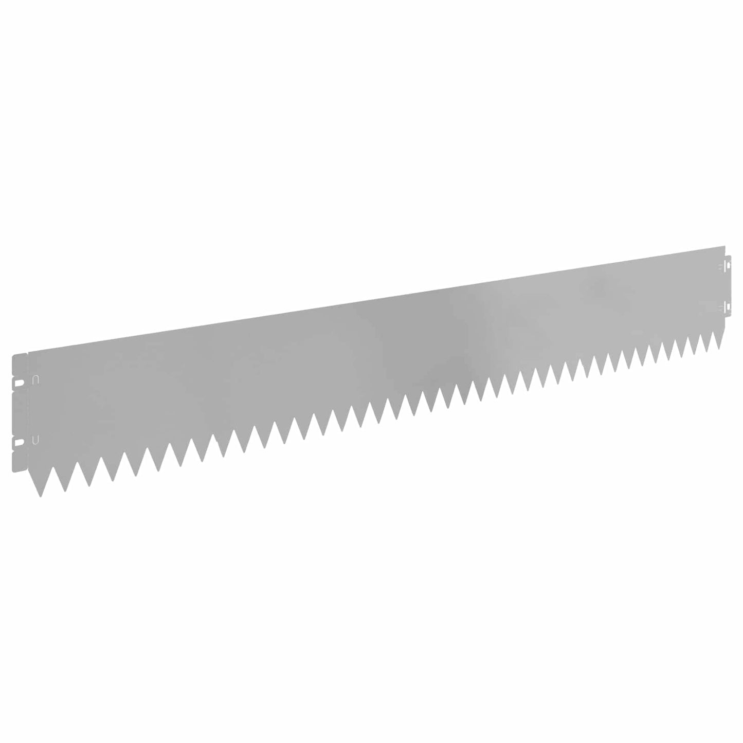 Lawn Edging 10 pcs 103 x 15 cm Steel Silver