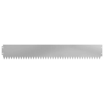 Lawn Edging 20 pcs 103 x 15 cm Steel Silver