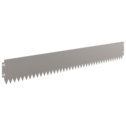 Lawn Edging 10 pcs 103 x 15 cm Steel Rusty