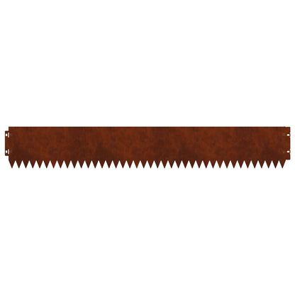 Lawn Edging 30 pcs 103 x 15 cm Steel Rusty