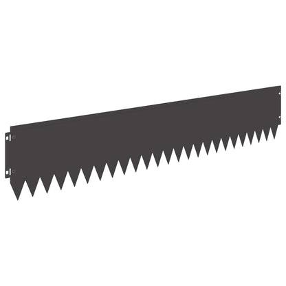 Lawn Edging 10 pcs 103 x 20 cm Steel Black