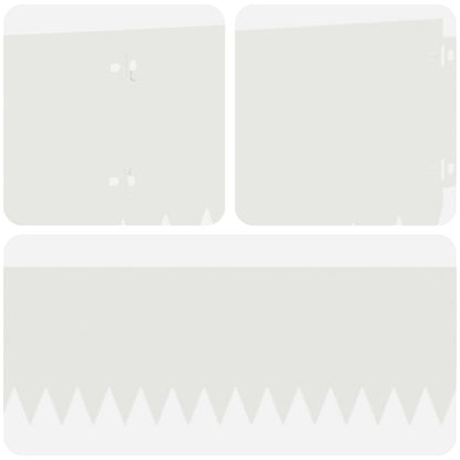 Lawn Edging 20 pcs 103 x 20 cm Steel White