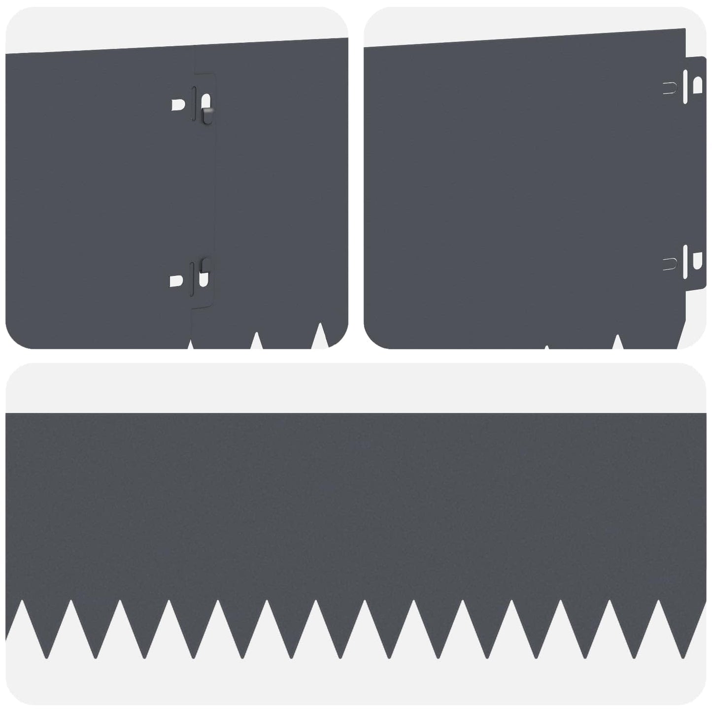 Lawn Edging 10 pcs 103 x 20 cm Steel Anthracite