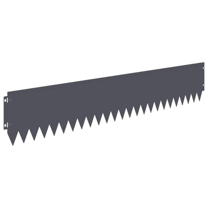 Lawn Edging 30 pcs 103 x 20 cm Steel Anthracite