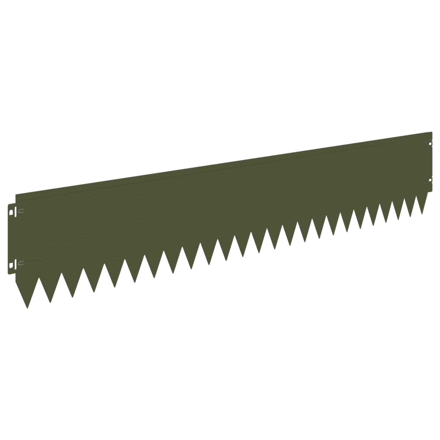 Lawn Edging 20 pcs 103 x 20 cm Steel Olive Green