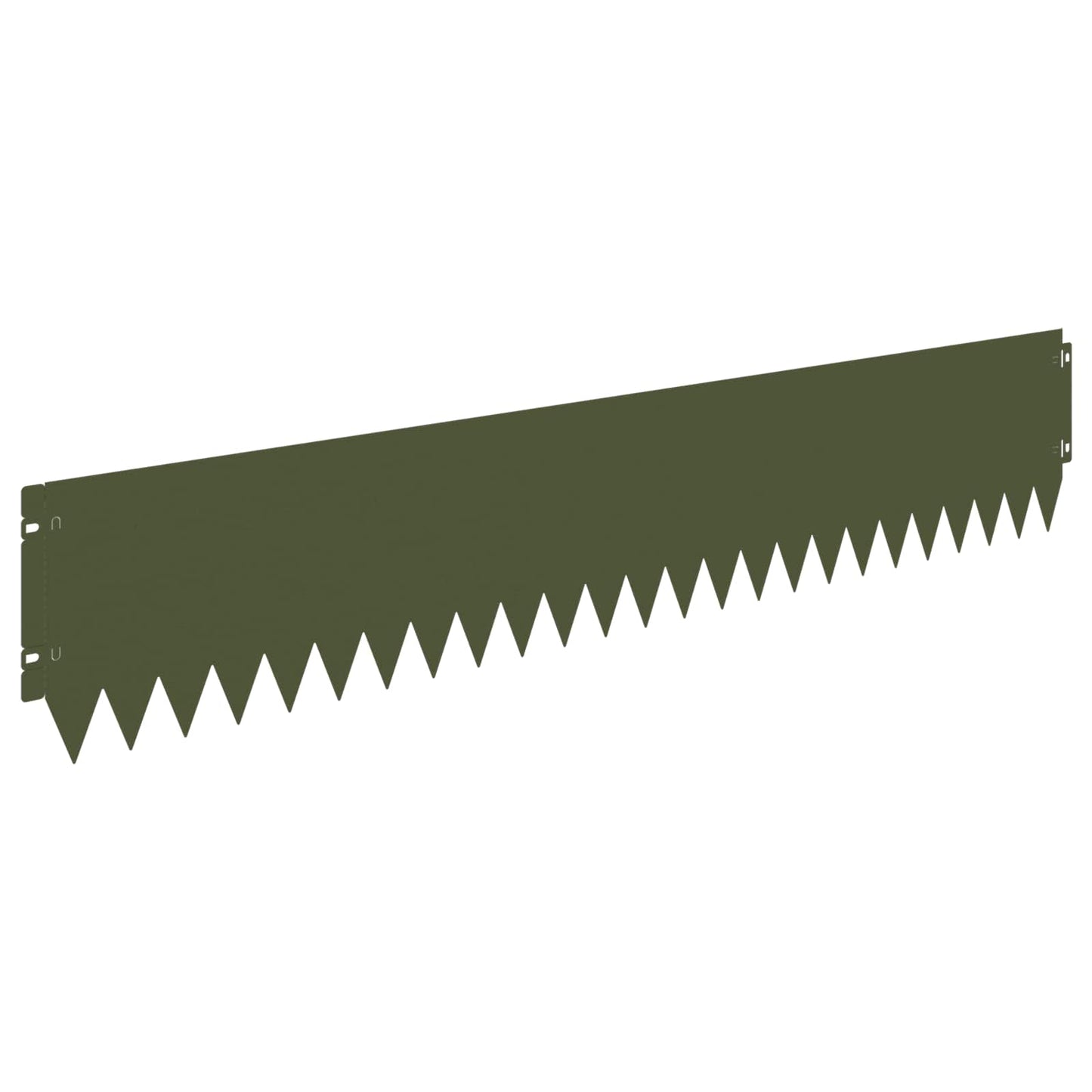 Lawn Edging 30 pcs 103 x 20 cm Steel Olive Green