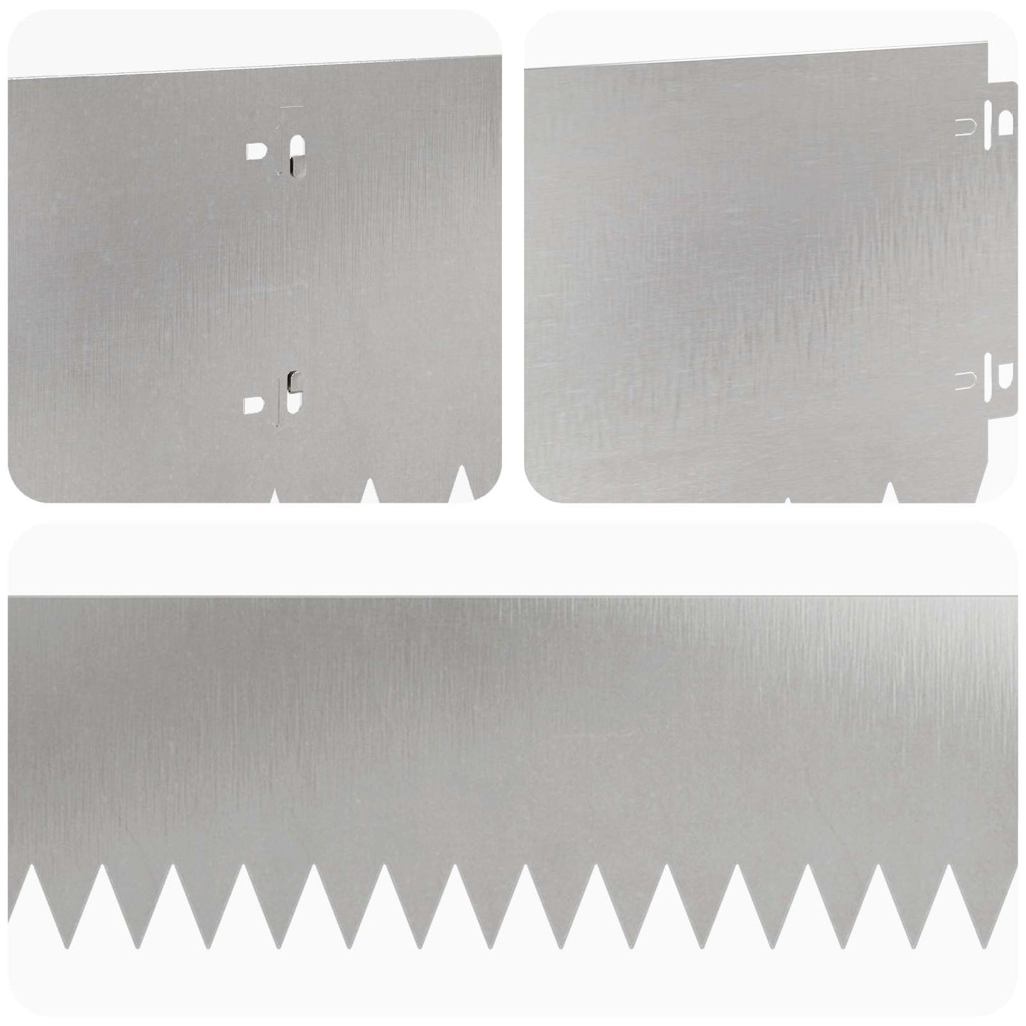 Lawn Edging 10 pcs 103 x 20 cm Steel Silver
