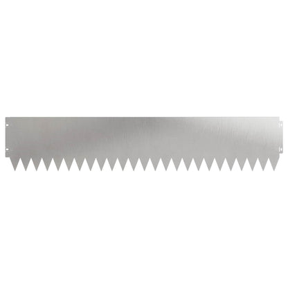 Lawn Edging 20 pcs 103 x 20 cm Steel Silver