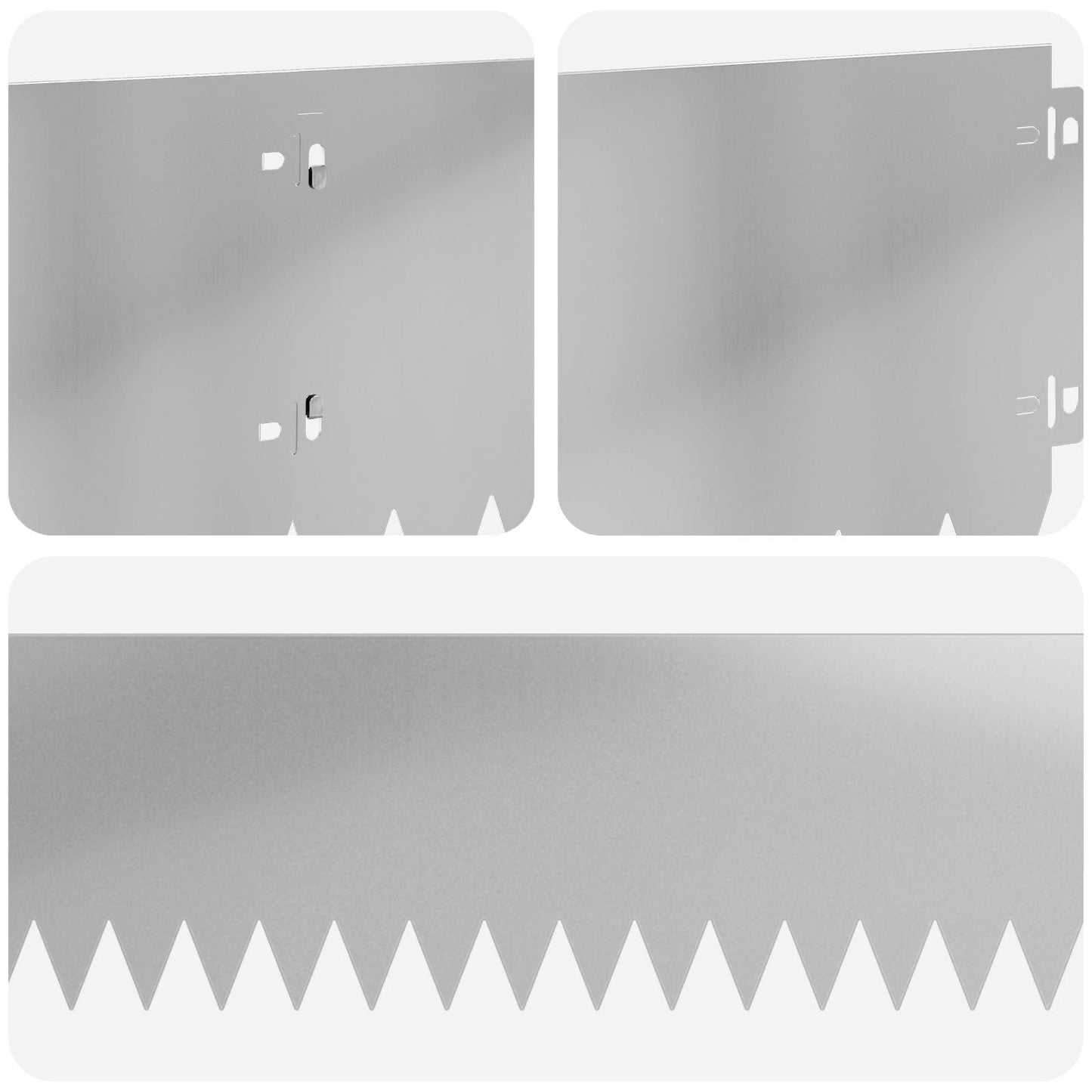 Lawn Edging 30 pcs 103 x 20 cm Steel Silver