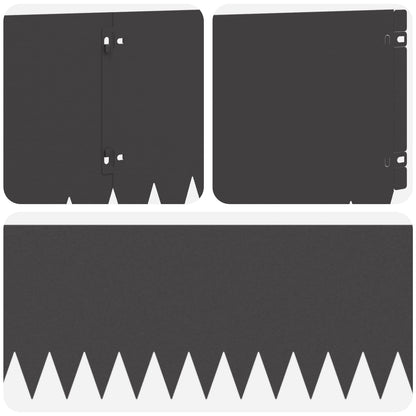 Lawn Edging 20 pcs 103 x 25 cm Steel Black