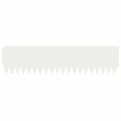 Lawn Edging 10 pcs 103 x 25 cm Steel White
