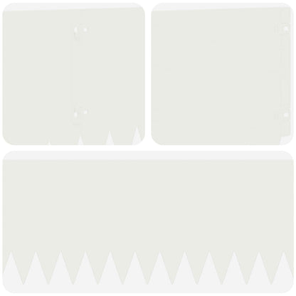 Lawn Edging 20 pcs 103 x 25 cm Steel White