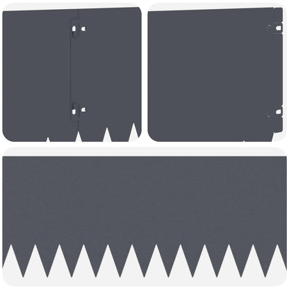 Lawn Edging 10 pcs 103 x 25 cm Steel Anthracite