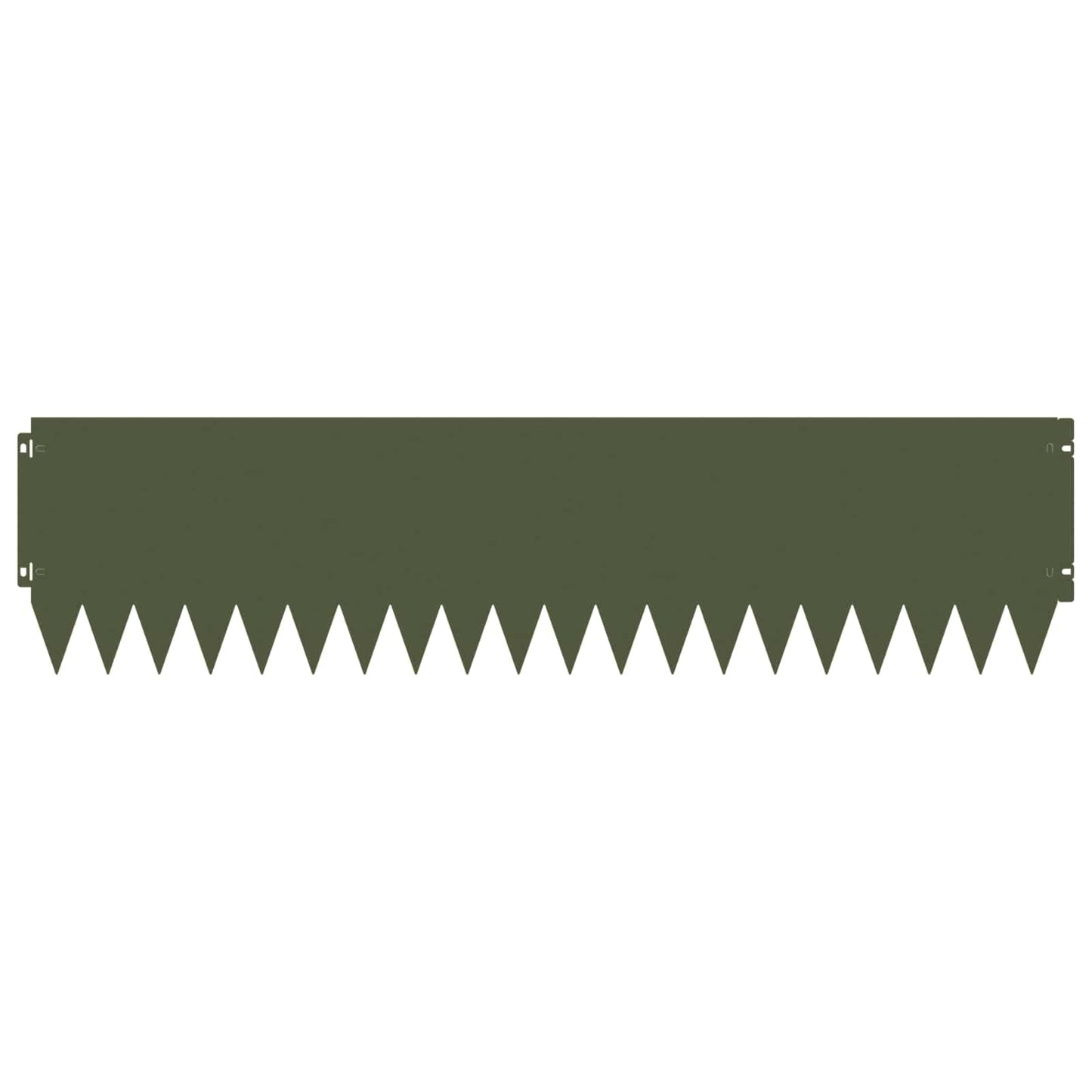 Lawn Edging 10 pcs 103 x 25 cm Steel Olive Green