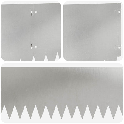 Lawn Edging 10 pcs 103 x 25 cm Steel Silver