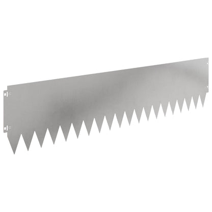 Lawn Edging 20 pcs 103 x 25 cm Steel Silver